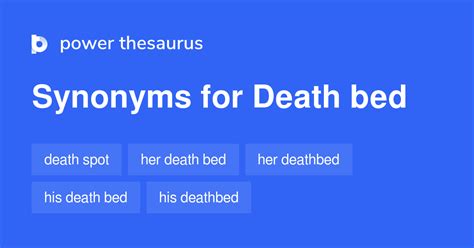 bed synonym|death bed synonyms.